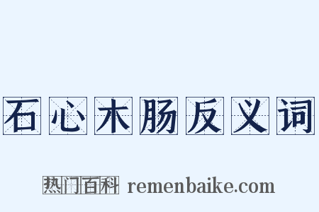 石心木肠反义词是什么意思的图片